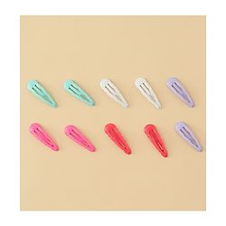 Babyhug Snap Clips with Floral & Butterfly Applique Pack of 10 - Multicolor