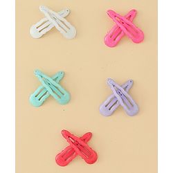 Babyhug Snap Clips with Floral & Butterfly Applique Pack of 10 - Multicolor