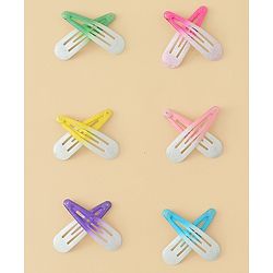 Babyhug Hair Clips with Unicorn Print Pack of  12 - Multicolor