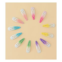 Babyhug Hair Clips with Unicorn Print Pack of  12 - Multicolor