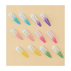 Babyhug Hair Clips with Unicorn Print Pack of  12 - Multicolor