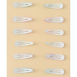 Babyhug Hair Clips with Unicorn Print Pack of  12 - Multicolor