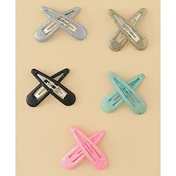 Babyhug Snap Clips with Floral & Butterfly Applique Pack of 10 - Multicolor
