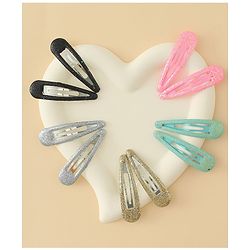 Babyhug Snap Clips with Floral & Butterfly Applique Pack of 10 - Multicolor