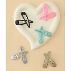 Babyhug Snap Clips with Floral & Butterfly Applique Pack of 10 - Multicolor