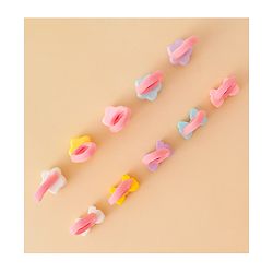 Babyhug Hair Rubber Bands With Bow & Star Applique Pack of 20 - Multicolor