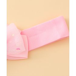 Babyhug Headbands With Floral & Bow Applique Pack of 2 - Pink & Yellow