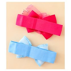 Babyhug Free Size Headbands With Bow Applique Pack of 2 - Multicolor