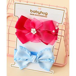 Babyhug Free Size Headbands With Bow Applique Pack of 2 - Multicolor