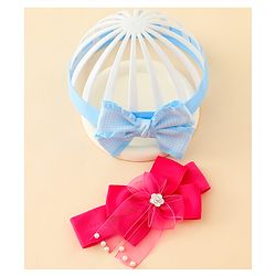 Babyhug Free Size Headbands With Bow Applique Pack of 2 - Multicolor