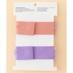 Babyhug Bow Applique Headbands Pack of 2 - Cream & Pink