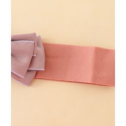 Babyhug Bow Applique Headbands Pack of 2 - Cream & Pink