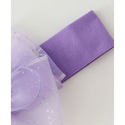 Babyhug Headbands with Bow & Floral Applique Pack of 2 - Cream & Purple