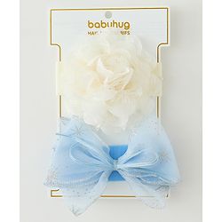Babyhug Headbands with Bow & Floral Applique Pack of 2 - Cream & Purple