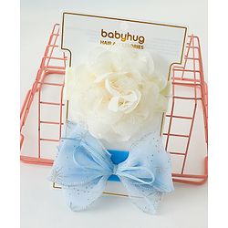 Babyhug Headbands with Bow & Floral Applique Pack of 2 - Cream & Purple