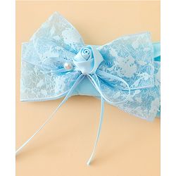 Babyhug Bow Applique Headbands Pack of 2 - Cream & Pink