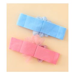 Babyhug Headbands With Floral Applique Pack of 2 - Blue & Pink