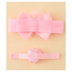Babyhug Headbands With Floral & Bow Applique Pack of 2 - Pink