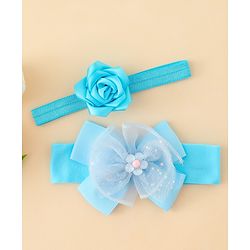 Babyhug Headbands With Floral & Bow Applique Pack of 2 - Pink