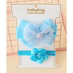 Babyhug Headbands With Floral & Bow Applique Pack of 2 - Pink