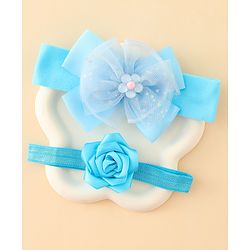 Babyhug Headbands With Floral & Bow Applique Pack of 2 - Pink