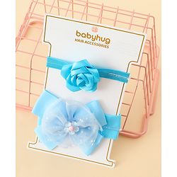 Babyhug Headbands With Floral & Bow Applique Pack of 2 - Pink
