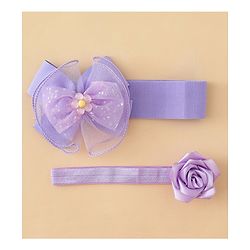 Babyhug Headbands With Floral & Bow Applique Pack of 2 - Pink