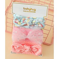 Babyhug Headbands With Bow Applique Pack of 3 - Multicolor