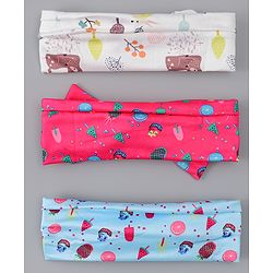 Babyhug Headbands With Bow Applique Pack of 3 - Multicolor