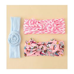 Babyhug Headbands With Bow & Floral Applique Pack of 3 - Multicolor
