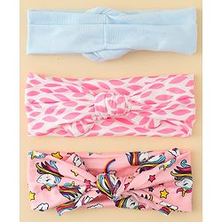 Babyhug Headbands With Bow & Floral Applique Pack of 3 - Multicolor