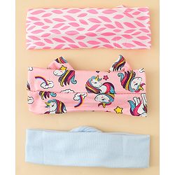 Babyhug Headbands With Bow & Floral Applique Pack of 3 - Multicolor