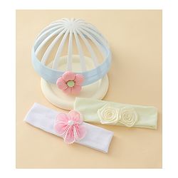 Babyhug Headbands With Floral Applique Pack of 3 - Multicolor