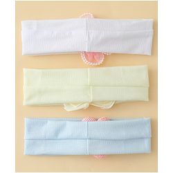 Babyhug Headbands With Floral Applique Pack of 3 - Multicolor