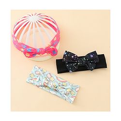 Babyhug Headbands With Bow Applique Pack of 3 - Multicolor
