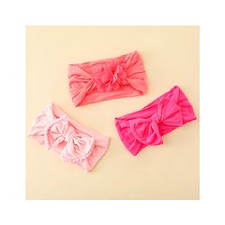 Babyhug Headbands With Bow & Floral Applique Pack of 3 - Multicolor