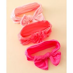 Babyhug Headbands With Bow & Floral Applique Pack of 3 - Multicolor