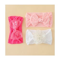 Babyhug Headbands With Bow & Floral Applique Pack of 3 - Multicolor