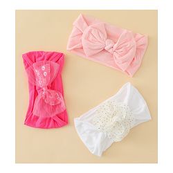 Babyhug Headbands With Bow & Floral Applique Pack of 3 - Multicolor