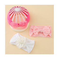 Babyhug Headbands With Bow & Floral Applique Pack of 3 - Multicolor