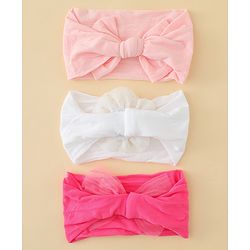 Babyhug Headbands With Bow & Floral Applique Pack of 3 - Multicolor