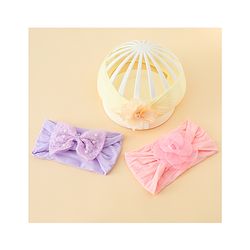 Babyhug Headbands With Bow & Floral Applique Pack of 3 - Multicolor
