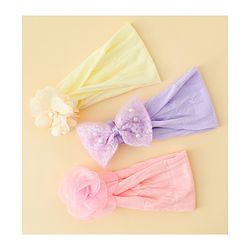 Babyhug Headbands With Bow & Floral Applique Pack of 3 - Multicolor