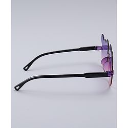 Babyhug Headband with Floral Applique  & Sunglasses Combo Set- Pink & Purple