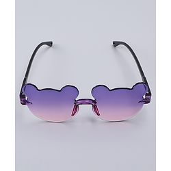 Babyhug Headband with Floral Applique  & Sunglasses Combo Set- Pink & Purple
