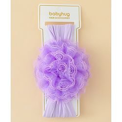 Babyhug Headband With Floral  Applique - Purple