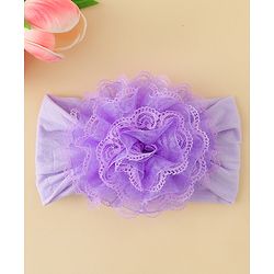 Babyhug Headband With Floral  Applique - Purple