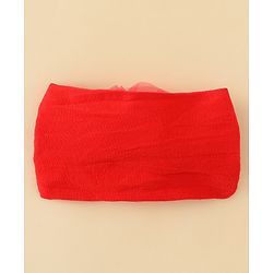Babyhug Headband With Floral Applique - Red