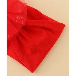 Babyhug Headband With Floral Applique - Red