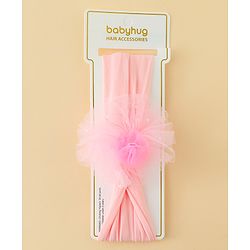 Babyhug Headband With Floral Applique - Red